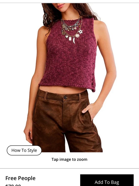 Free People Sweaters - NWT🌷Free People Opal Rolled Round Neck Sleeveless Sweater Knit Tank Top